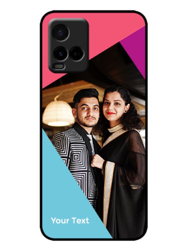 Custom Vivo Y21G Custom Metal Phone Case - Stacked Triple Colour Design