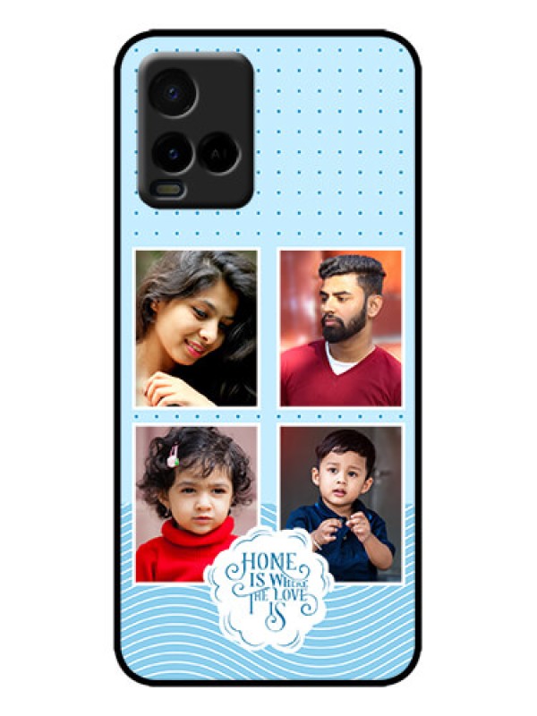 Custom Vivo Y21G Custom Metal Phone Case - Cute Love Quote With 4 Pic Upload Design