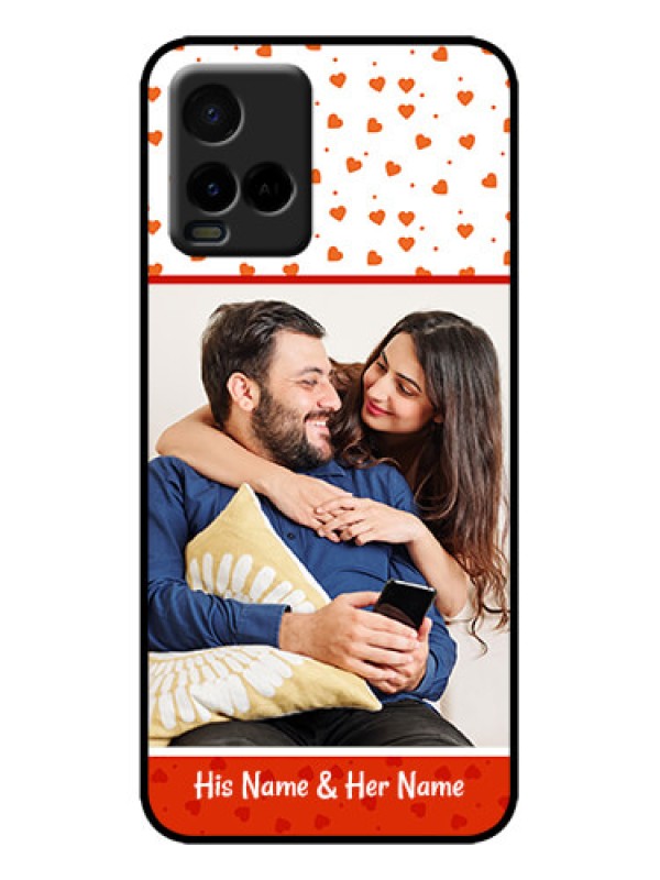 Custom Vivo Y21T Custom Metal Phone Case - Orange Love Symbol Design