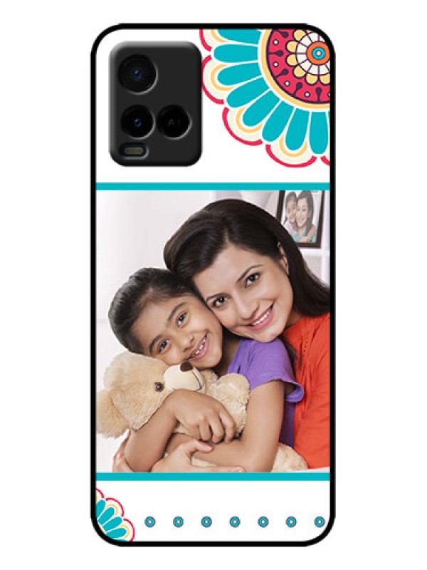 Custom Vivo Y21T Custom Metal Phone Case - Flower Design