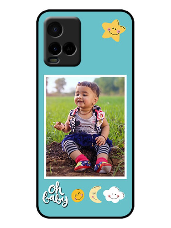 Custom Vivo Y21T Custom Metal Phone Case - Smiley Kids Stars Design