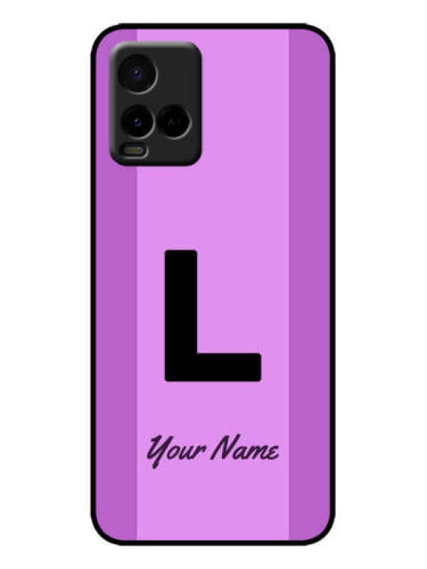 Custom Vivo Y21T Custom Metal Phone Case - Tricolor Custom Text Design