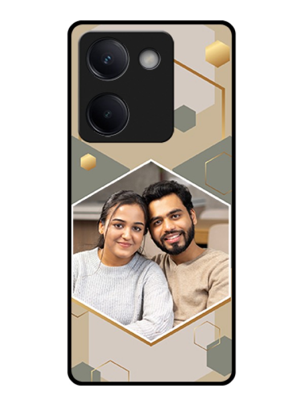 Custom Vivo Y300 Plus 5G Custom Metal Phone Case - Stylish Hexagon Pattern Design