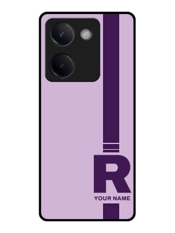 Custom Vivo Y300 Plus 5G Custom Metal Phone Case - Simple Dual Tone Stripe With Name Design