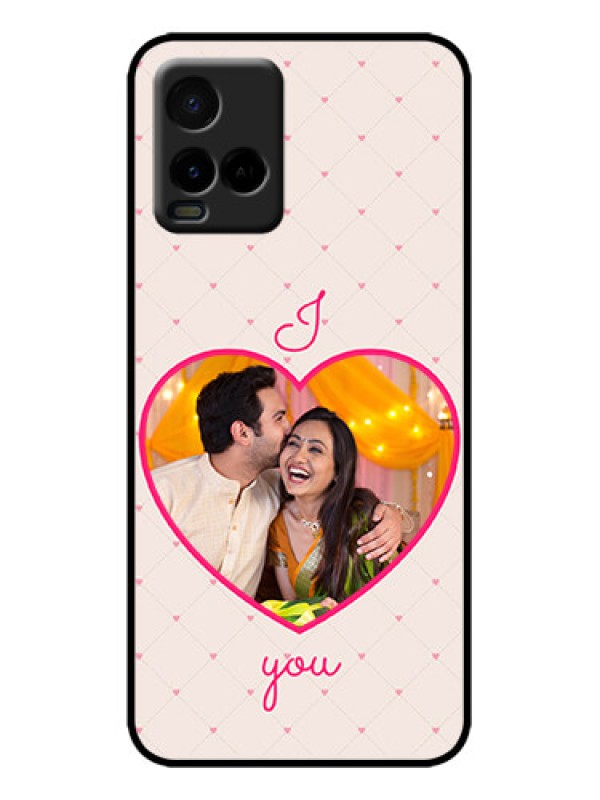 Custom Vivo Y33s Custom Metal Phone Case - Heart Shape Design
