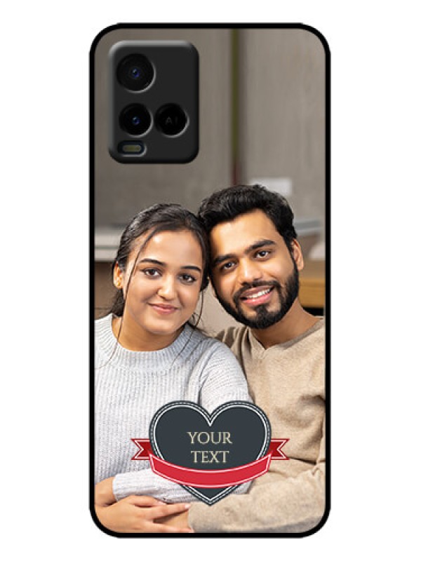 Custom Vivo Y33s Custom Metal Phone Case - Just Married Couple Design