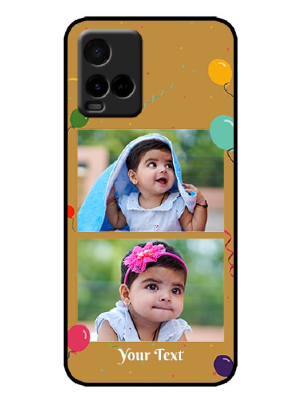 Custom Vivo Y33s Custom Metal Phone Case - Image Holder With Birthday Celebrations Design