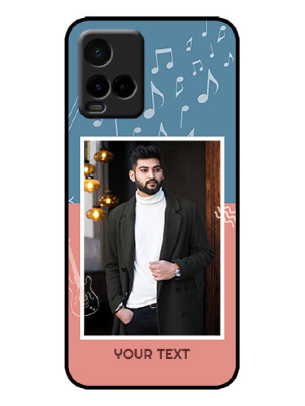 Custom Vivo Y33s Custom Metal Phone Case - With Color Musical Note Design