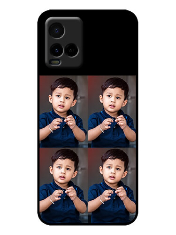 Custom Vivo Y33s Custom Metal Phone Case - 4 Image Holder Design