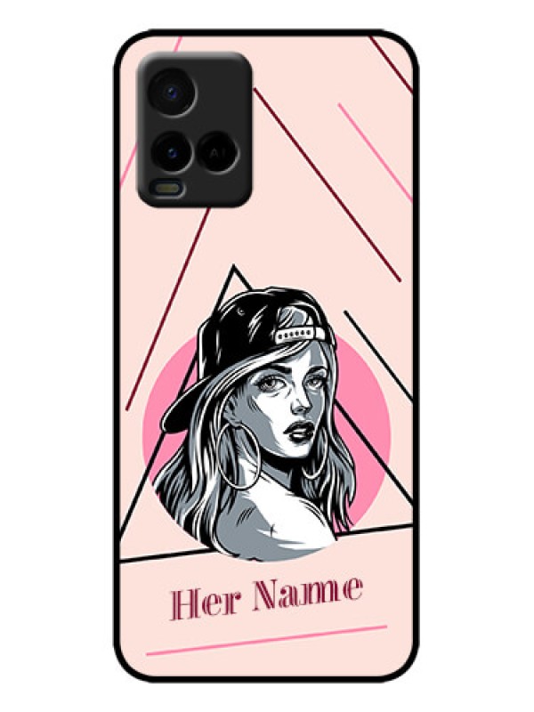 Custom Vivo Y33s Custom Metal Phone Case - Rockstar Girl Design