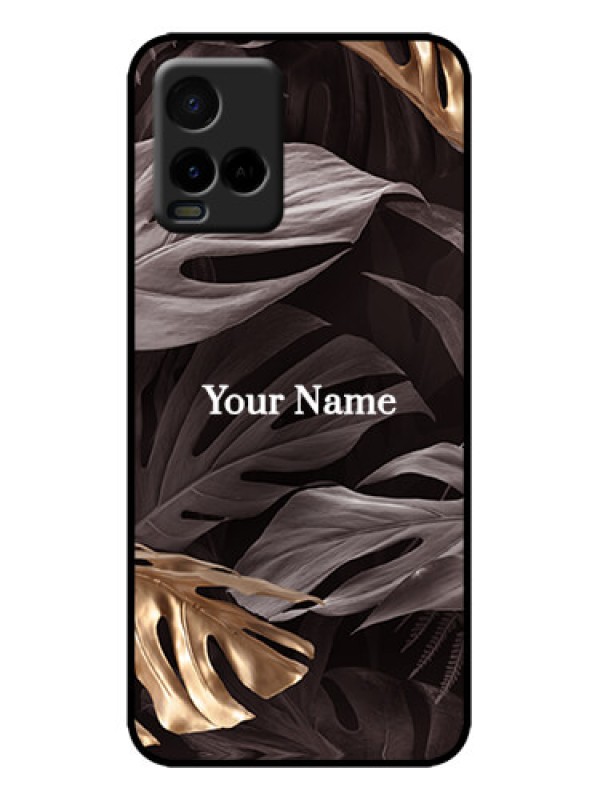 Custom Vivo Y33s Custom Metal Phone Case - Wild Leaves Digital Paint Design