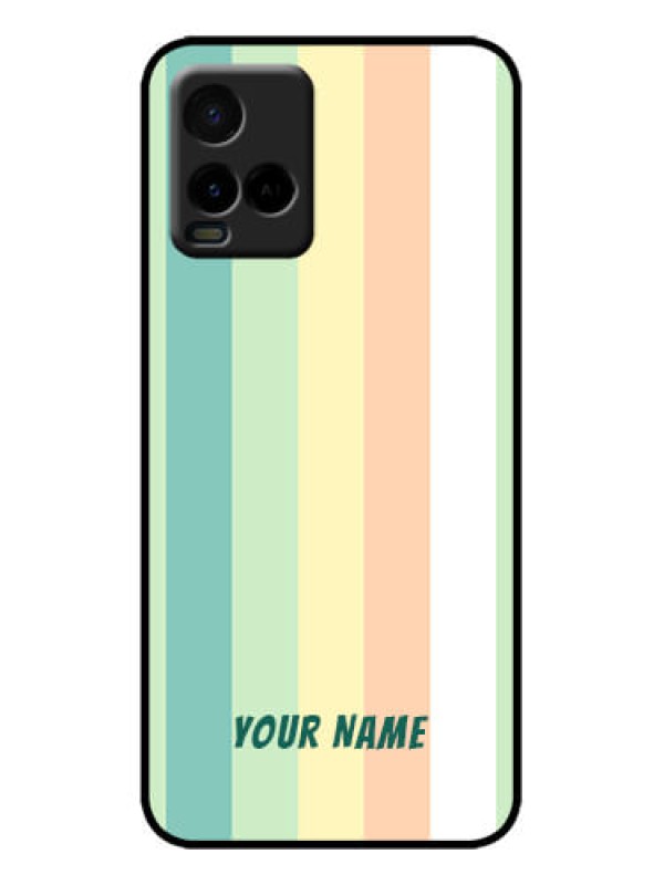 Custom Vivo Y33s Custom Metal Phone Case - Multi - Colour Stripes Design