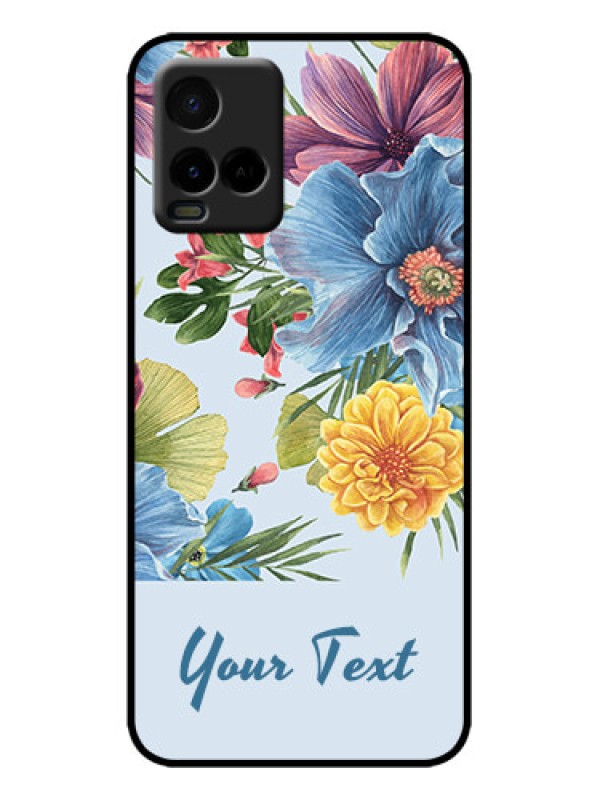 Custom Vivo Y33s Custom Metal Phone Case - Stunning Watercolored Flowers Painting Design