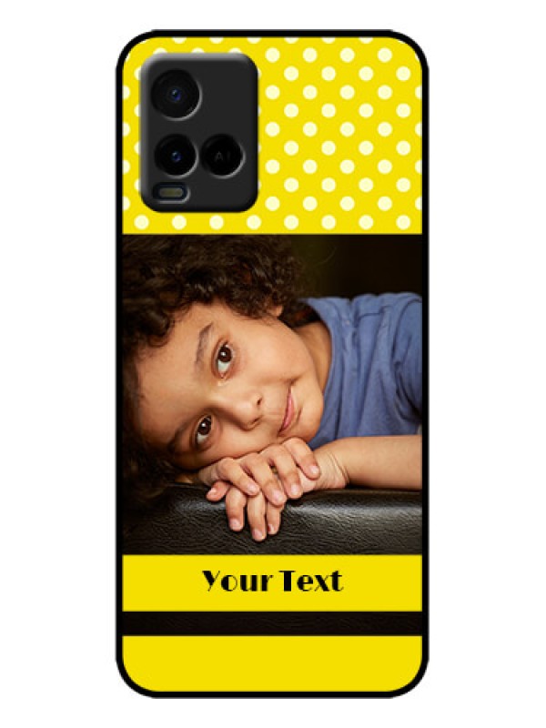 Custom Vivo Y33T Custom Metal Phone Case - Bright Yellow Case Design