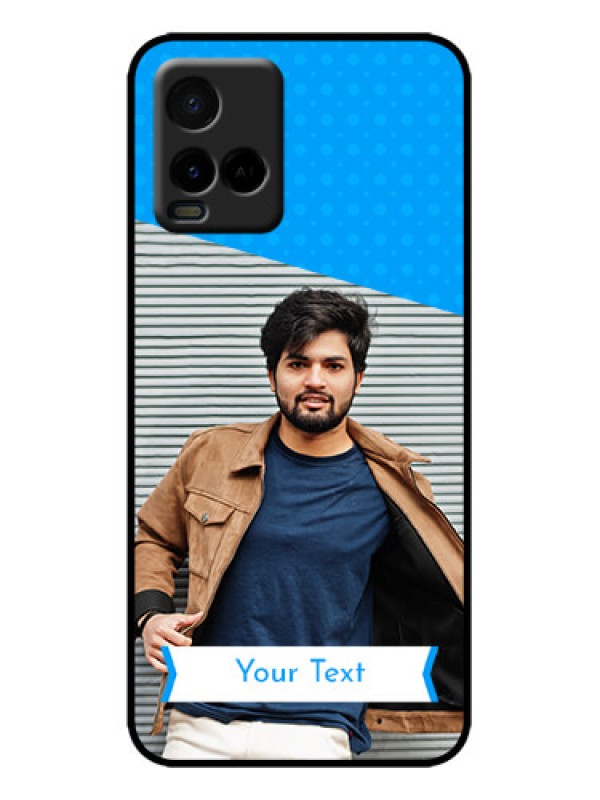 Custom Vivo Y33T Custom Metal Phone Case - Simple Blue Color Design