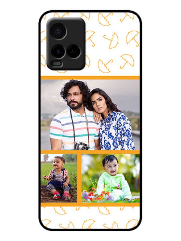 Custom Vivo Y33T Custom Metal Phone Case - Yellow Pattern Design