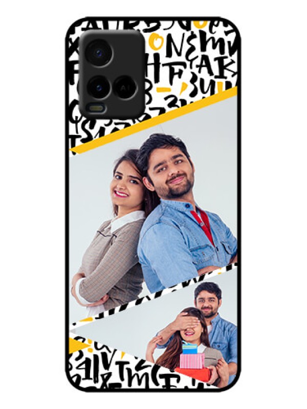 Custom Vivo Y33T Custom Metal Phone Case - Letters Pattern Design