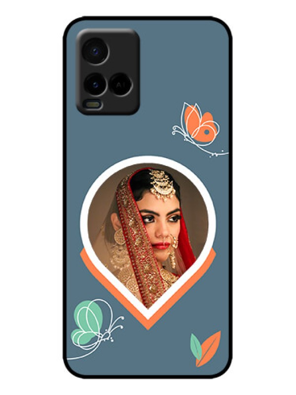 Custom Vivo Y33T Custom Metal Phone Case - Droplet Butterflies Design