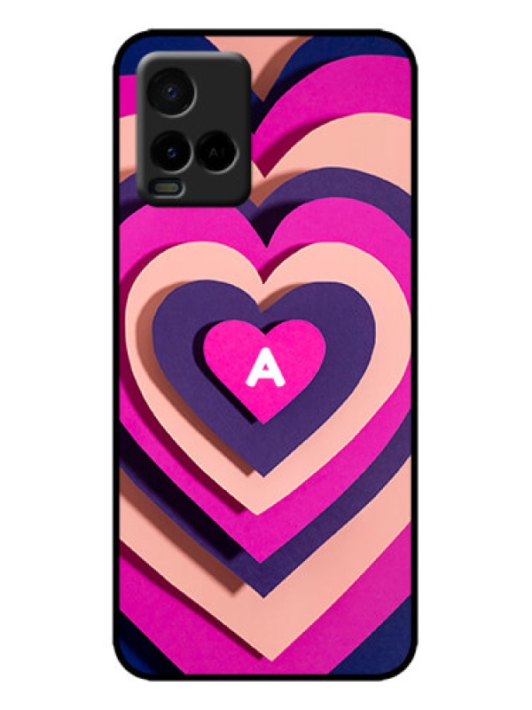 Custom Vivo Y33T Custom Metal Phone Case - Cute Heart Pattern Design