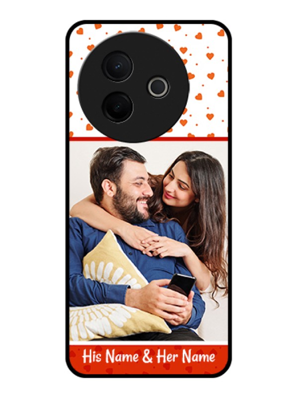 Custom Vivo Y39 5G Custom Metal Phone Case - Orange Love Symbol Design