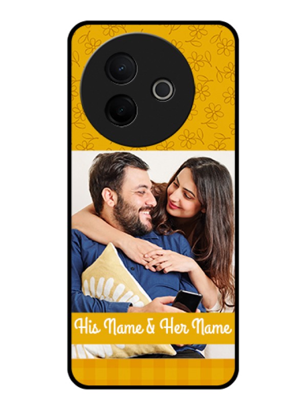 Custom Vivo Y39 5G Custom Metal Phone Case - Yellow Floral Design