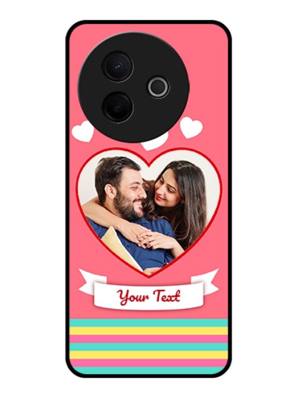 Custom Vivo Y39 5G Custom Metal Phone Case - Love Shapes Doodle Design