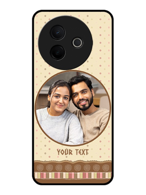 Custom Vivo Y39 5G Custom Metal Phone Case - Brown Dotted Mobile Case Design