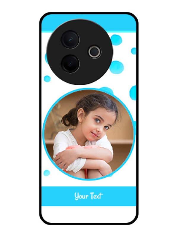 Custom Vivo Y39 5G Custom Metal Phone Case - Blue Bubbles Pattern Design