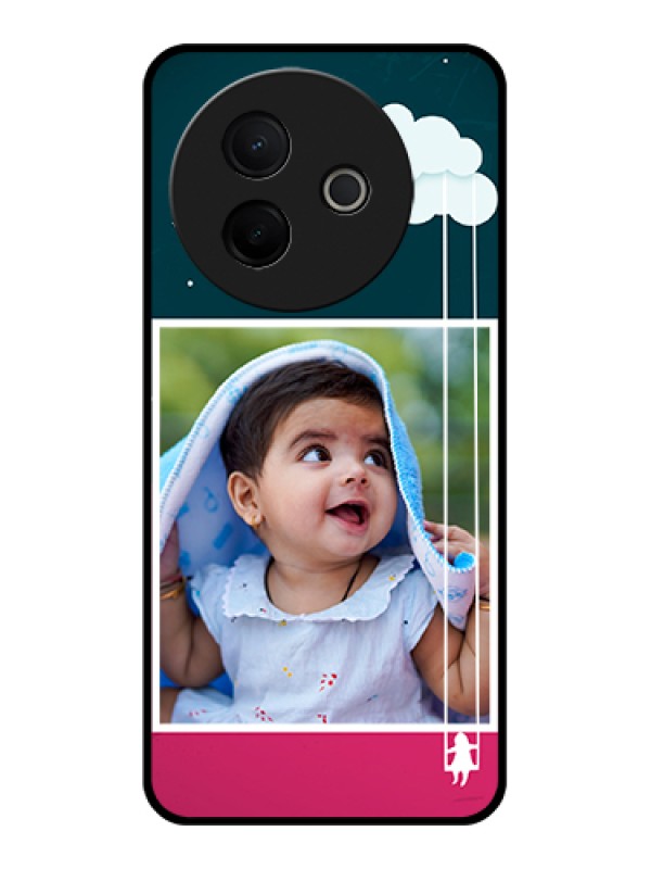 Custom Vivo Y39 5G Custom Metal Phone Case - Cute Girl With Cloud Design