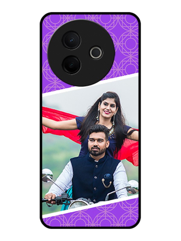Custom Vivo Y39 5G Custom Metal Phone Case - Violet Color Pattern Design