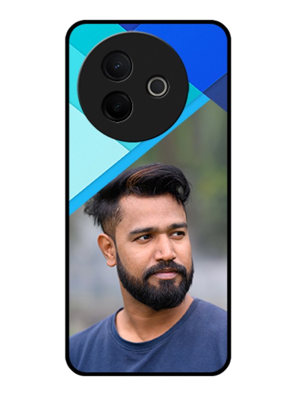 Custom Vivo Y39 5G Custom Metal Phone Case - Blue Pattern Design