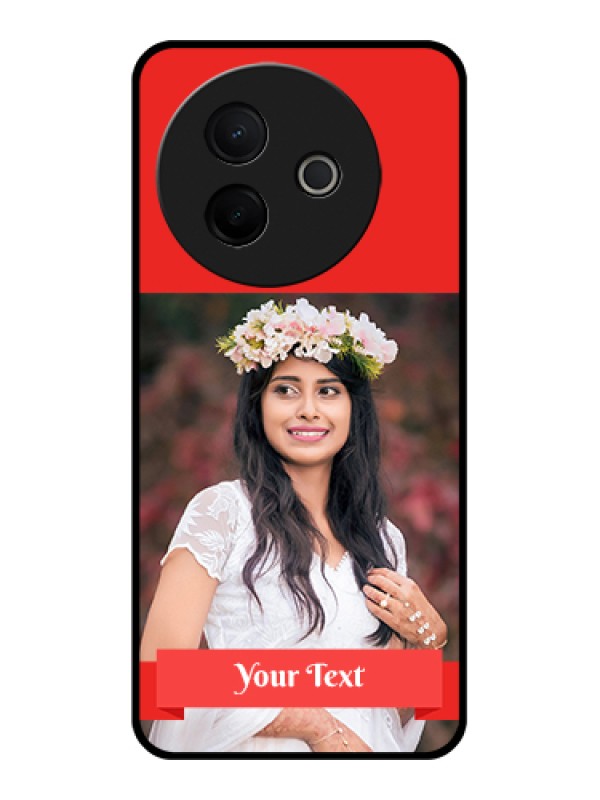 Custom Vivo Y39 5G Custom Metal Phone Case - Simple Red Color Design