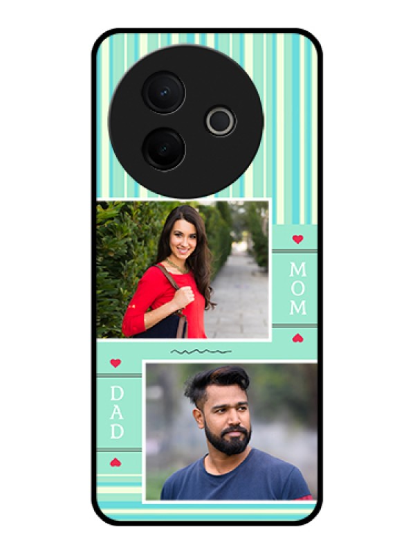 Custom Vivo Y39 5G Custom Metal Phone Case - Mom and Dad Pic Design