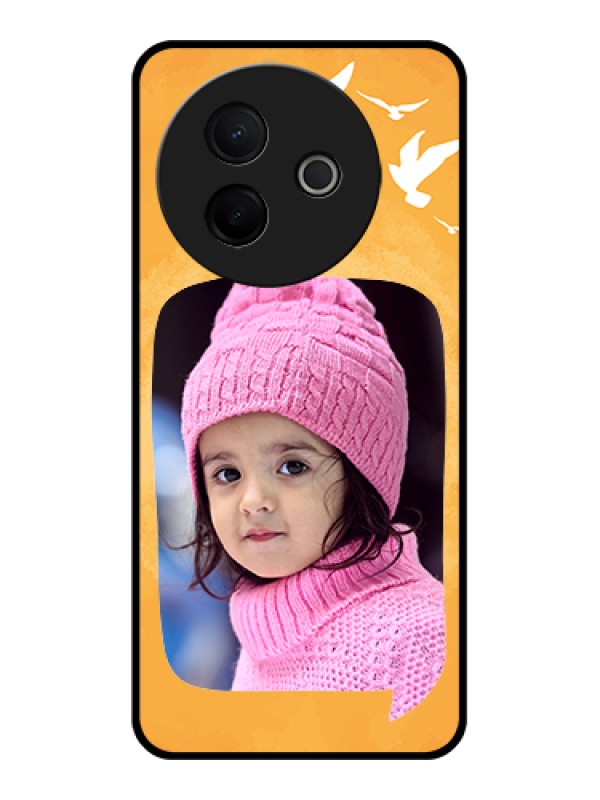 Custom Vivo Y39 5G Custom Metal Phone Case - Water Color Design With Bird Icons