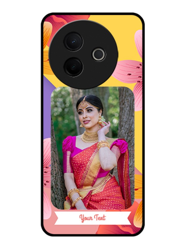 Custom Vivo Y39 5G Custom Metal Phone Case - 3 Image With Vintage Floral Design
