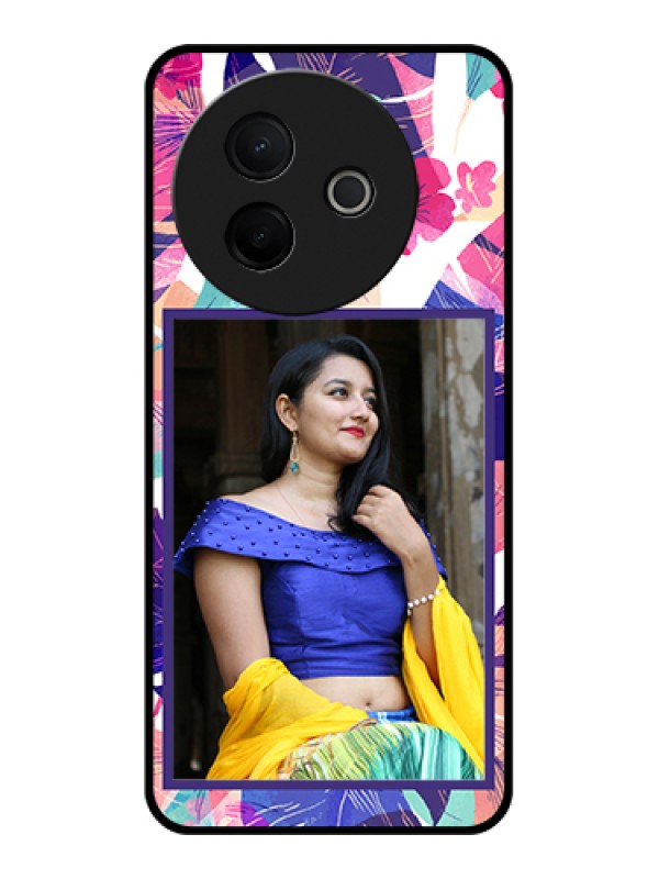 Custom Vivo Y39 5G Custom Metal Phone Case - Abstract Floral Design