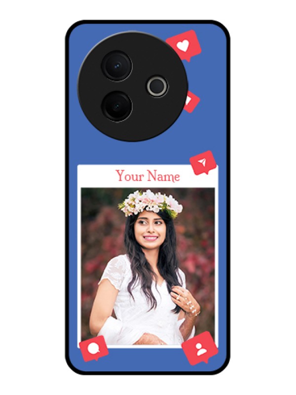 Custom Vivo Y39 5G Custom Metal Phone Case - Like Share And Comment Design