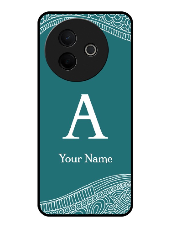 Custom Vivo Y39 5G Custom Metal Phone Case - Line Art Pattern With Custom Name Design