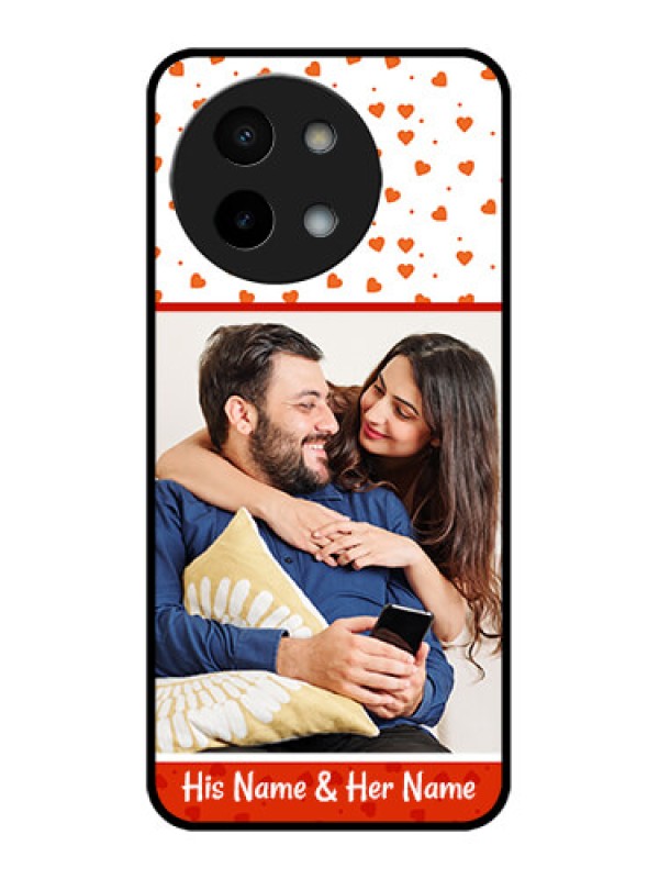 Custom Vivo Y58 5G Custom Metal Phone Case - Orange Love Symbol Design