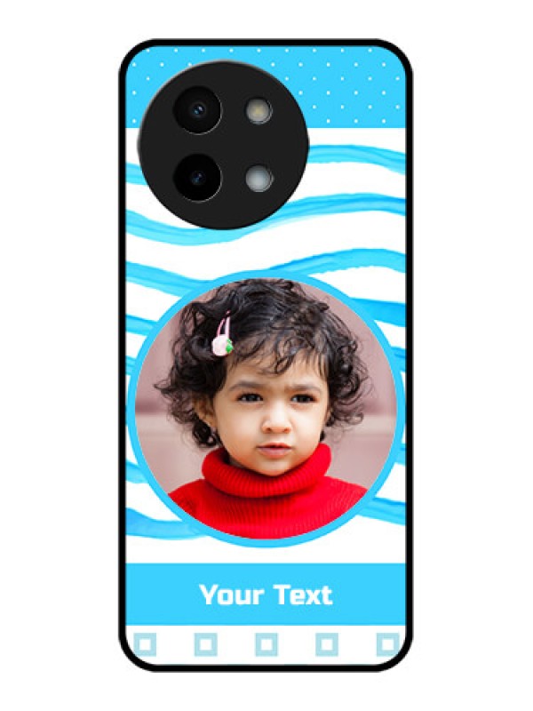 Custom Vivo Y58 5G Custom Metal Phone Case - Simple Blue Case Design