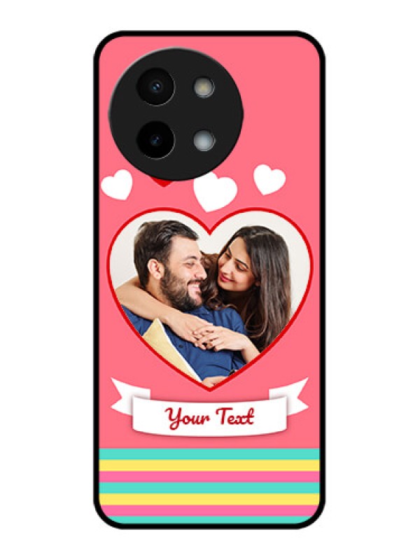 Custom Vivo Y58 5G Custom Metal Phone Case - Love Shapes Doodle Design