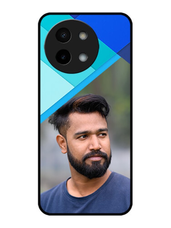Custom Vivo Y58 5G Custom Metal Phone Case - Blue Pattern Design