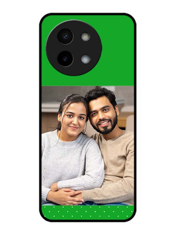 Custom Vivo Y58 5G Custom Metal Phone Case - Green Pattern Design