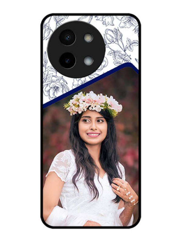 Custom Vivo Y58 5G Custom Metal Phone Case - Classy Floral Design