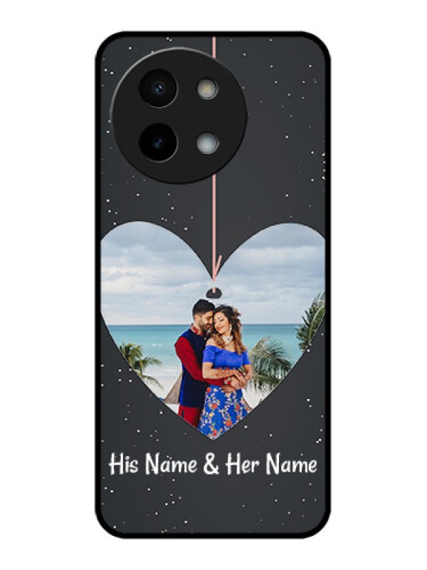 Custom Vivo Y58 5G Custom Metal Phone Case - Hanging Heart Design