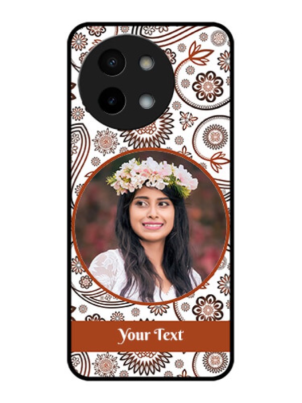 Custom Vivo Y58 5G Custom Metal Phone Case - Abstract Flower Design
