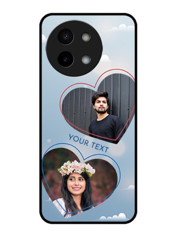 Custom Vivo Y58 5G Custom Metal Phone Case - Blue Color Couple Design