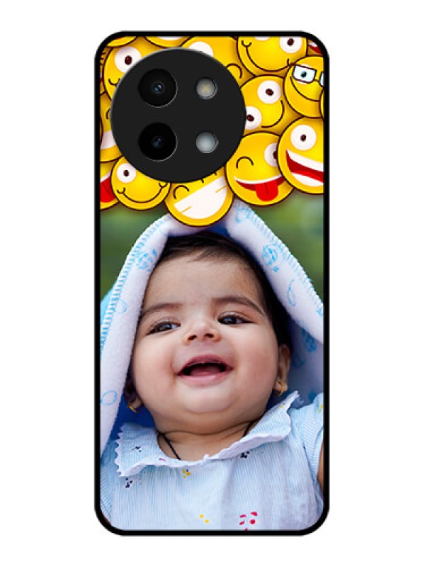Custom Vivo Y58 5G Custom Metal Phone Case - With Smiley Emoji Design
