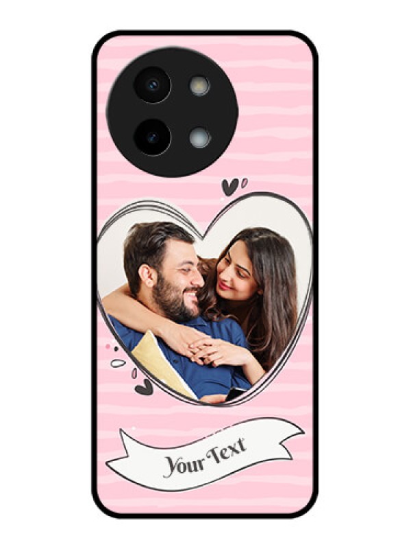 Custom Vivo Y58 5G Custom Metal Phone Case - Vintage Heart Design