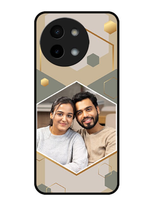 Custom Vivo Y58 5G Custom Metal Phone Case - Stylish Hexagon Pattern Design